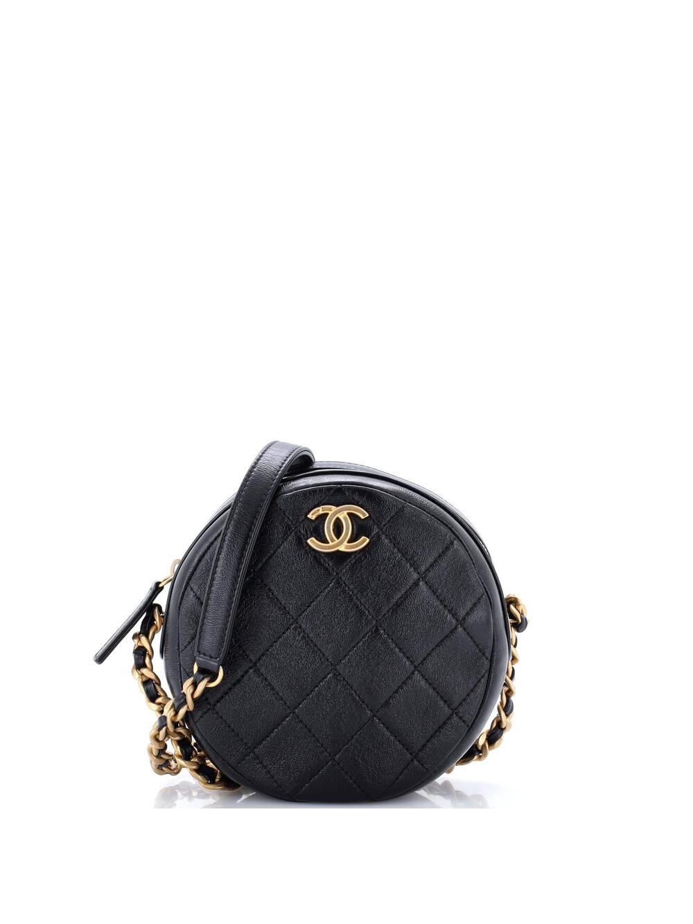 Chanel Round Chain Crossbody Bag #371158C32B